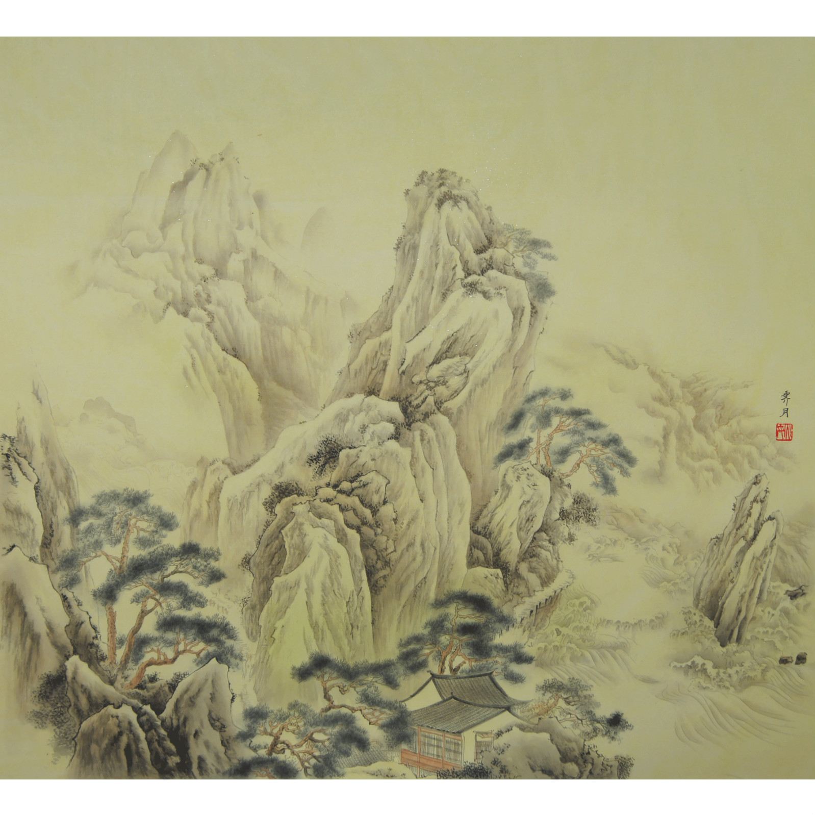 臨古畫山水