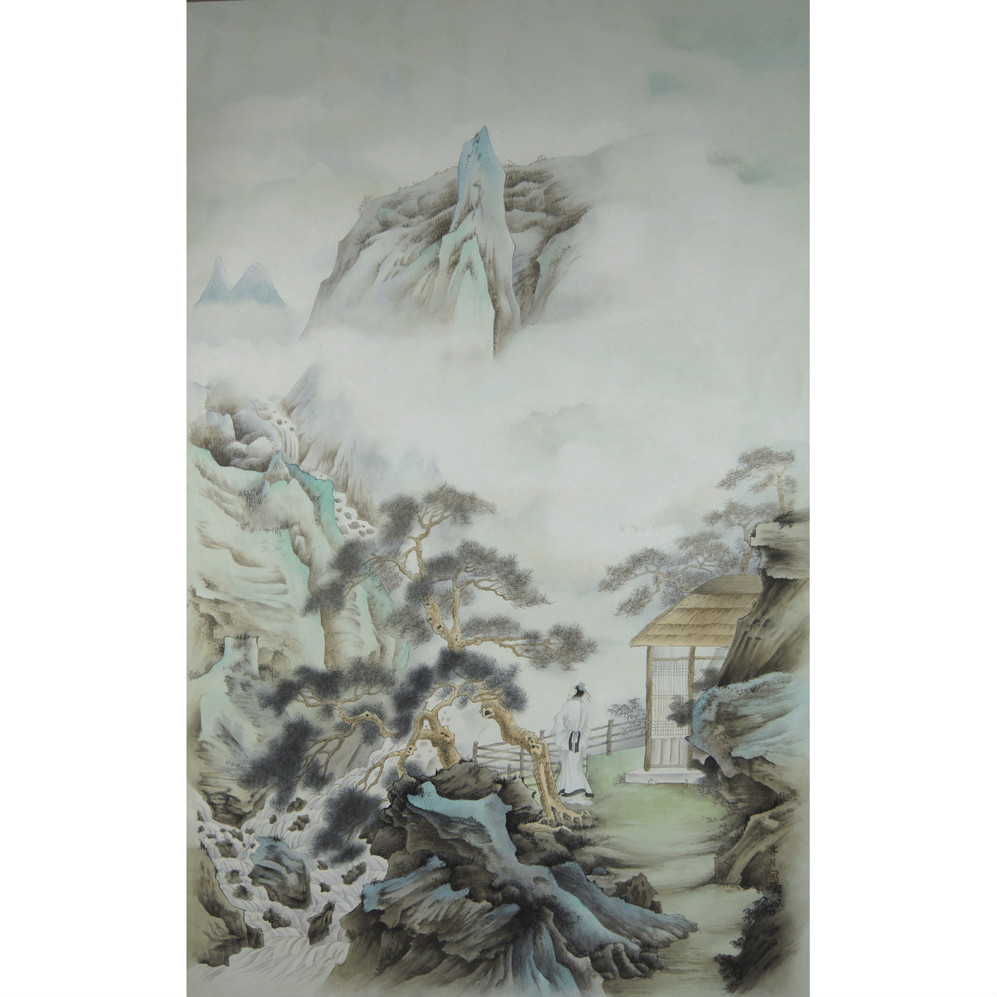 臨山水畫